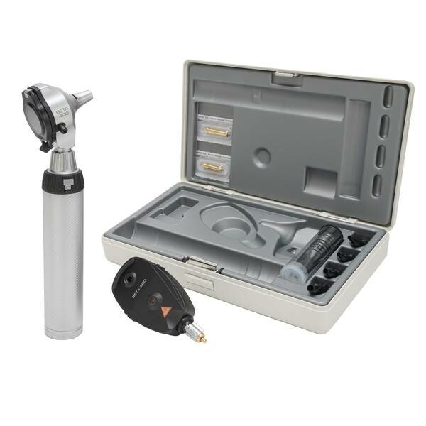 Heine Beta 400 LED F.O. Otoscope + Beta 200 LED Ophthalmoscope set with NT 4 table charger (A-153.24.420)