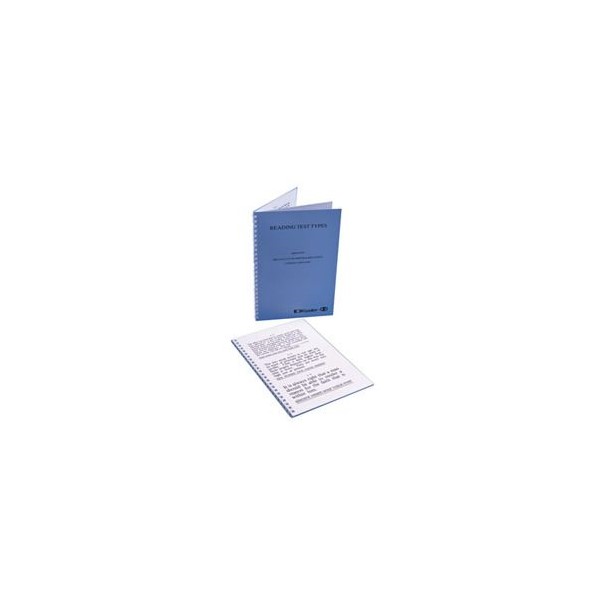 Keeler Four Page Washable Reading Test Type (2205-P-1022)