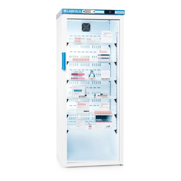 Labcold IntelliCold Glass Door Pharmacy Fridge / Vaccine Refrigerator with Touch Screen and Digital Door Lock (340 Litres) (RLDG1019Diglock)