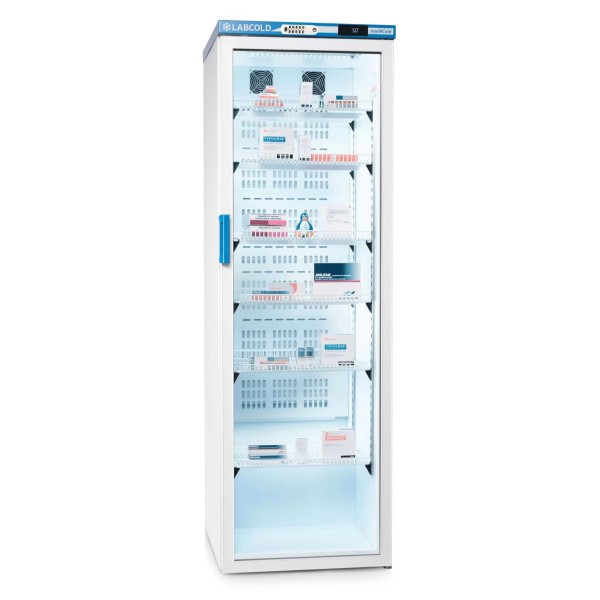 Labcold IntelliCold Glass Door Pharmacy Fridge / Vaccine Refrigerator with Touch Screen and Digital Door Lock (440 Litres) (RLDG1519Diglock)