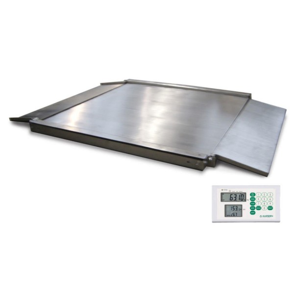 Marsden Stainless Steel Bed Weighing Scale With Inbuilt Ramps 1500x1500mm (M-920/C)