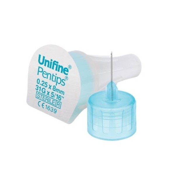 Owen Mumford Unfine Pentips Insulin Pen Needles 8mm 31G (Box of 100) (AN3530)