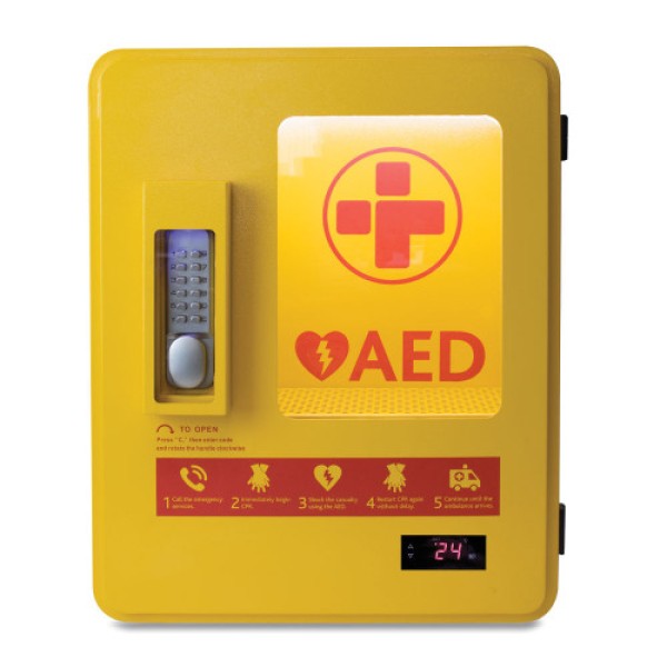 Reliance Medical Heated Outdoor Metal AED Wall Cabinet (RL2105)