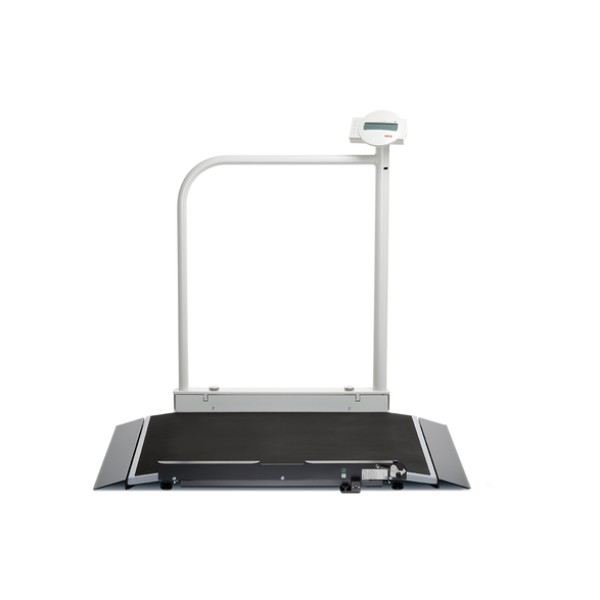 Seca 677r Electronic Wheelchair Scales with Folding Handrail & Transport Castors