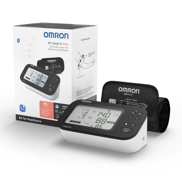 Omron M7 Intelli IT Afib Upper Arm Blood Pressure Monitor (HEM-7380T1-EBK)
