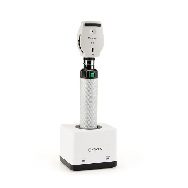 Opticlar AL68 LED Ophthalmoscope Set - Adapt Lithium Rechargeable Handle and Single Port Charger (100.020.062)