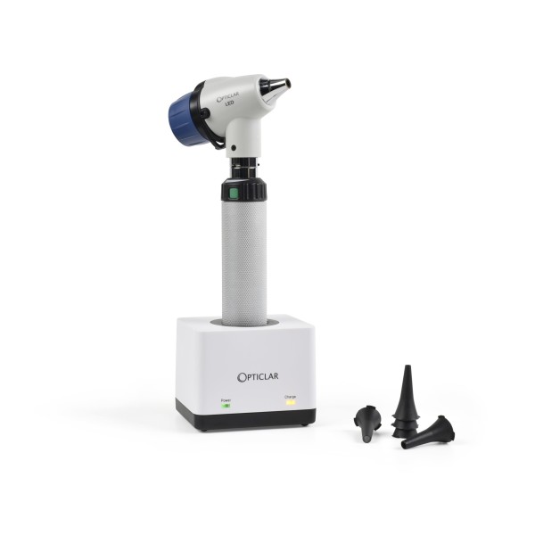 Opticlar VarioScope Veterinary Otoscope Set - 1 ADAPT Lithium Rechargeable Handle, Single Port Charger (704.020.042)