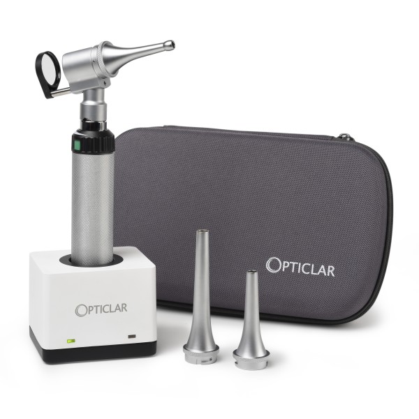 Opticlar Veterinary Slit Otoscope Set - 1 ADAPT Lithium Rechargeable Handle, Single Port Charger (704.020.022)