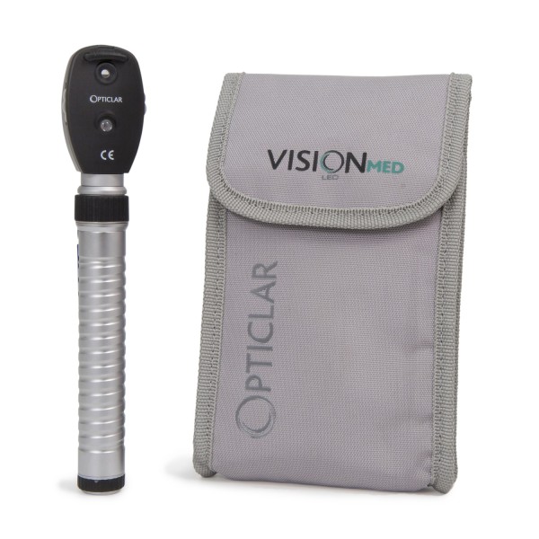 Opticlar VisionMed Pocket Pro Ophthalmoscope with Hygena Metal Handle & Canvas Case (100.015.023)