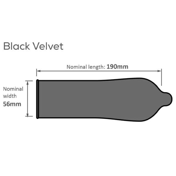 Pasante Black Velvet Condoms, Clinic Pack of 144 (C4084)