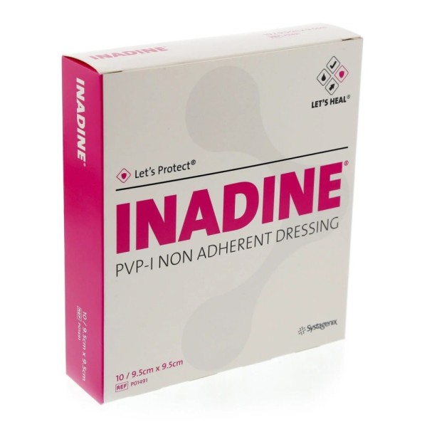 Inadine Dressing 9.5cm x 9.5cm (Pack of 10)